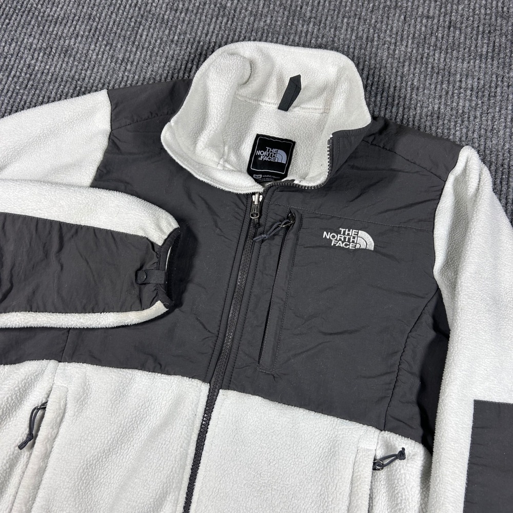 The North Face Jacket Women's M Denali 2 Fleece White Black Hiking Outdoors